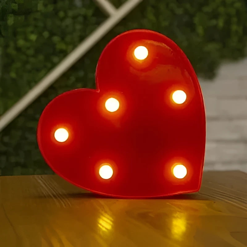 Lámpara luminosa con letras y números, luces LED del alfabeto - VibraStore