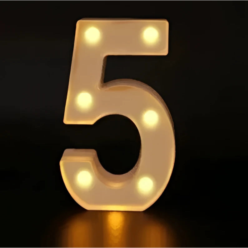 Lámpara luminosa con letras y números, luces LED del alfabeto - VibraStore
