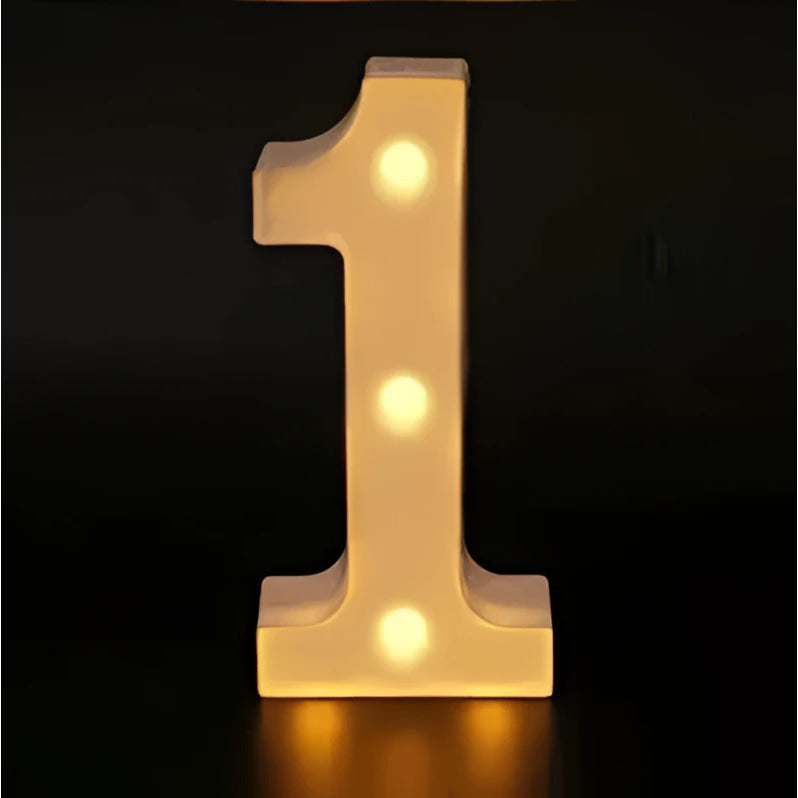 Lámpara luminosa con letras y números, luces LED del alfabeto - VibraStore