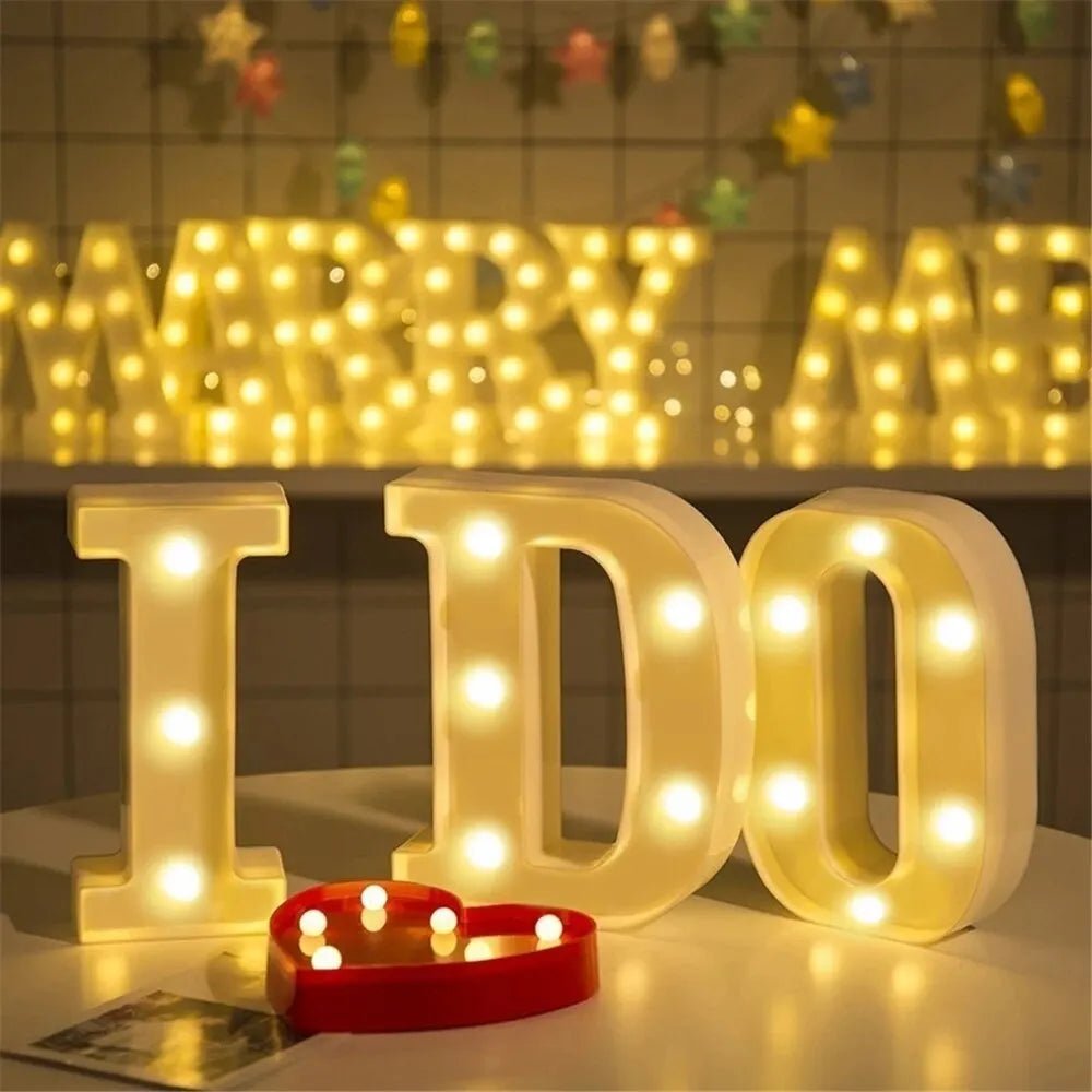Lámpara luminosa con letras y números, luces LED del alfabeto - VibraStore