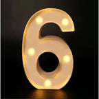 Lámpara luminosa con letras y números, luces LED del alfabeto - VibraStore