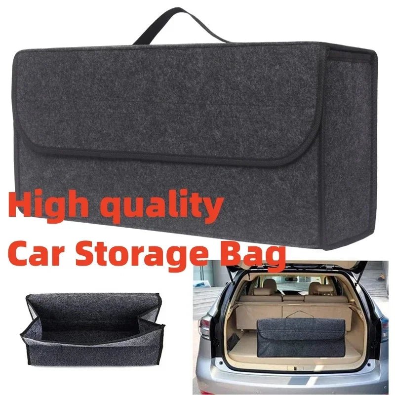 Large Anti Slip Compartment Boot Storage Organizer Tool Car Storage Bag Car Trunk Organizer Soft Felt Storage Box Accessories - VibraStore