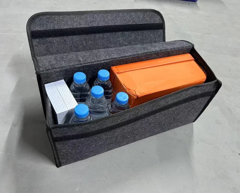 Large Anti Slip Compartment Boot Storage Organizer Tool Car Storage Bag Car Trunk Organizer Soft Felt Storage Box Accessories - VibraStore