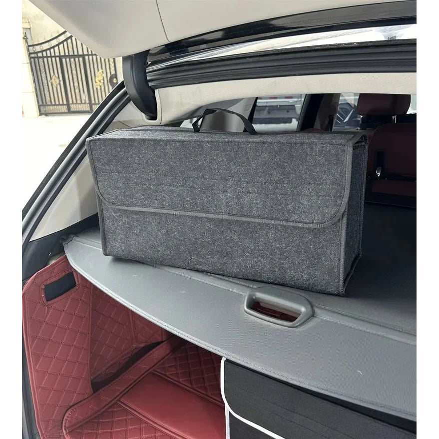 Large Anti Slip Compartment Boot Storage Organizer Tool Car Storage Bag Car Trunk Organizer Soft Felt Storage Box Accessories - VibraStore