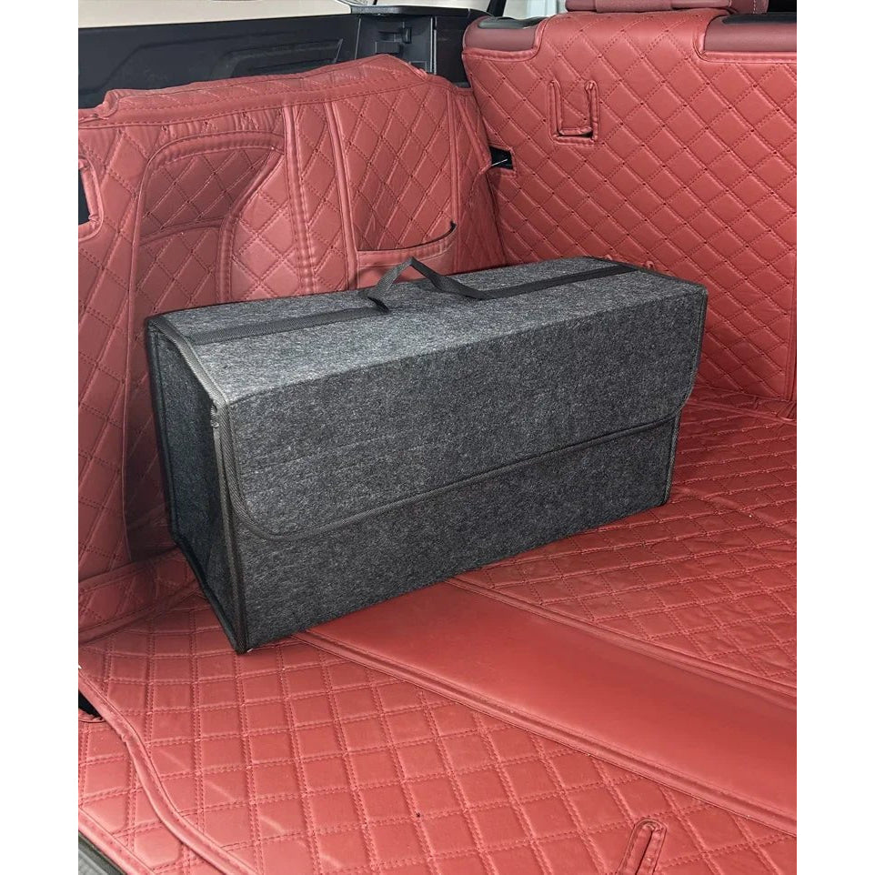 Large Anti Slip Compartment Boot Storage Organizer Tool Car Storage Bag Car Trunk Organizer Soft Felt Storage Box Accessories - VibraStore