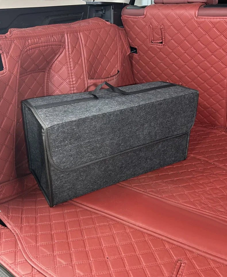 Large Anti Slip Compartment Boot Storage Organizer Tool Car Storage Bag Car Trunk Organizer Soft Felt Storage Box Accessories - VibraStore