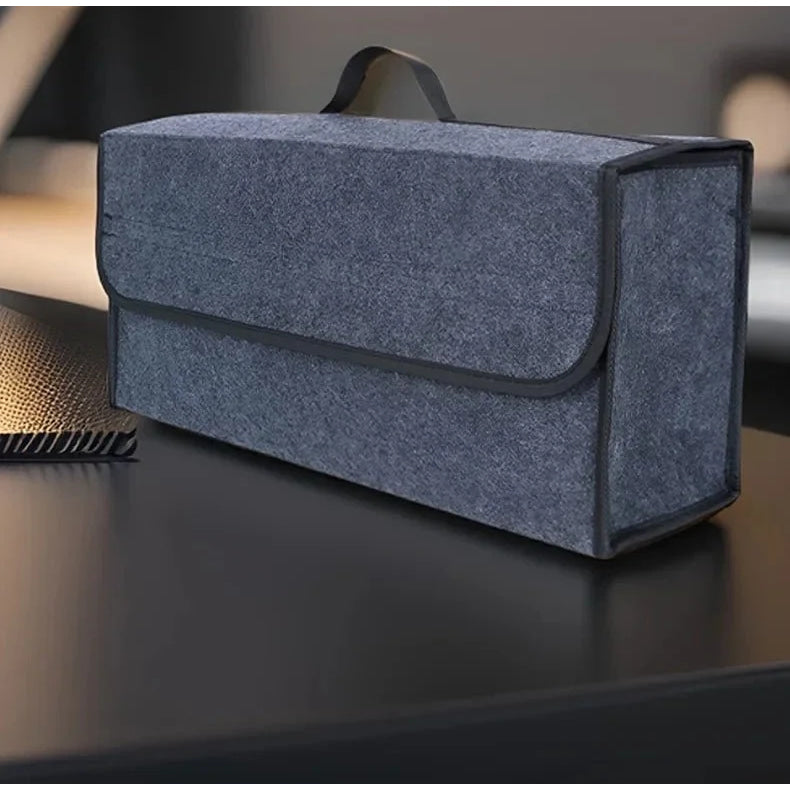 Large Anti Slip Compartment Boot Storage Organizer Tool Car Storage Bag Car Trunk Organizer Soft Felt Storage Box Accessories - VibraStore