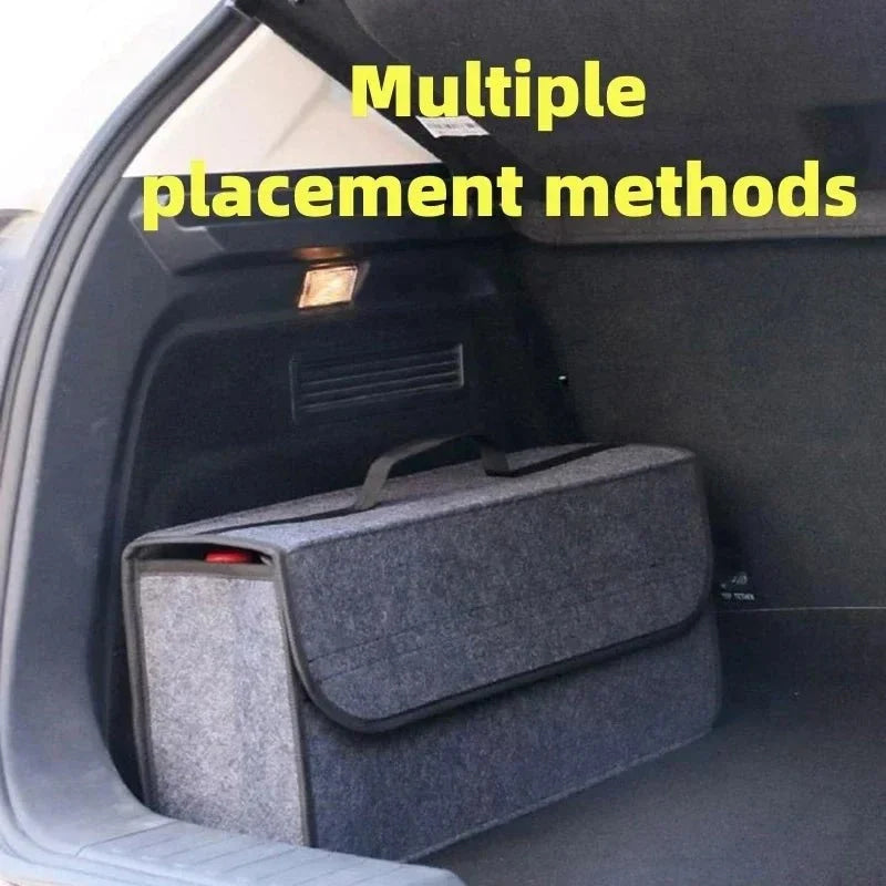 Large Anti Slip Compartment Boot Storage Organizer Tool Car Storage Bag Car Trunk Organizer Soft Felt Storage Box Accessories - VibraStore