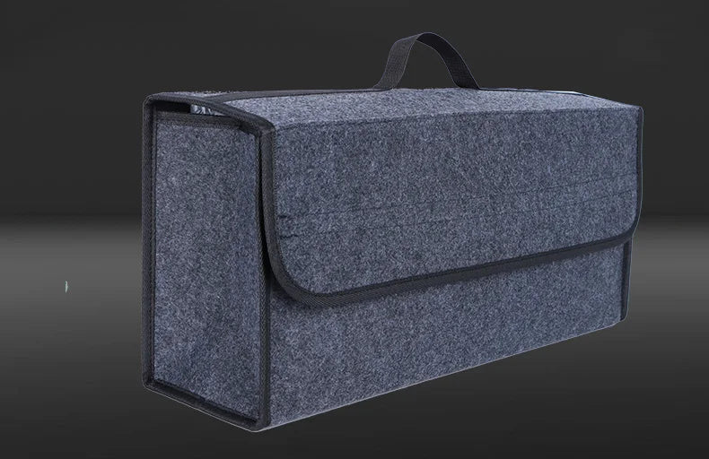 Large Anti Slip Compartment Boot Storage Organizer Tool Car Storage Bag Car Trunk Organizer Soft Felt Storage Box Accessories - VibraStore