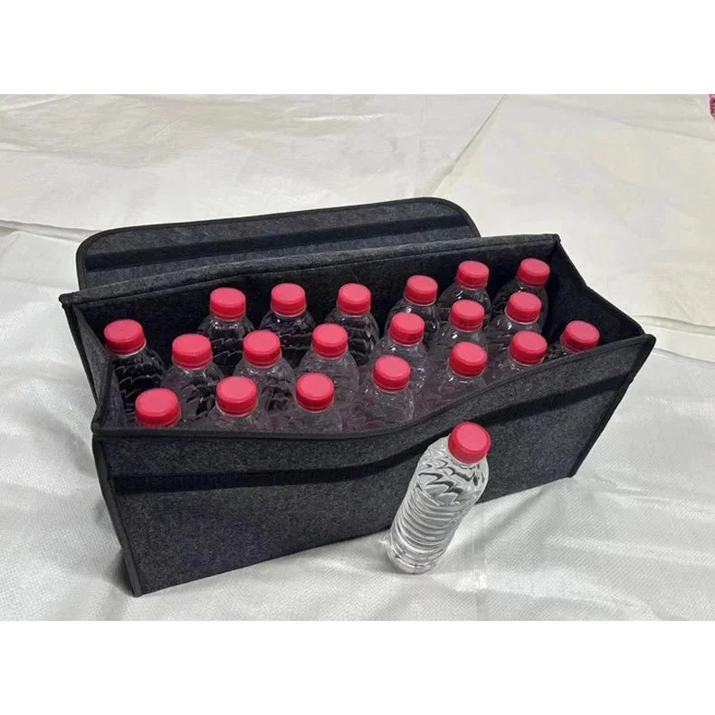 Large Anti Slip Compartment Boot Storage Organizer Tool Car Storage Bag Car Trunk Organizer Soft Felt Storage Box Accessories - VibraStore