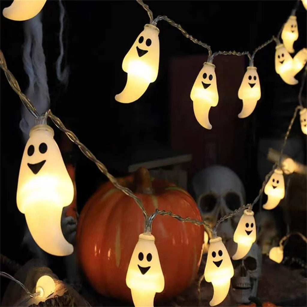 LED light string, Halloween ghost lights, festive party atmosphere decoration, glowing ghost ghost festival scene arrangement - VibraStore