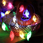 LED light string, Halloween ghost lights, festive party atmosphere decoration, glowing ghost ghost festival scene arrangement - VibraStore
