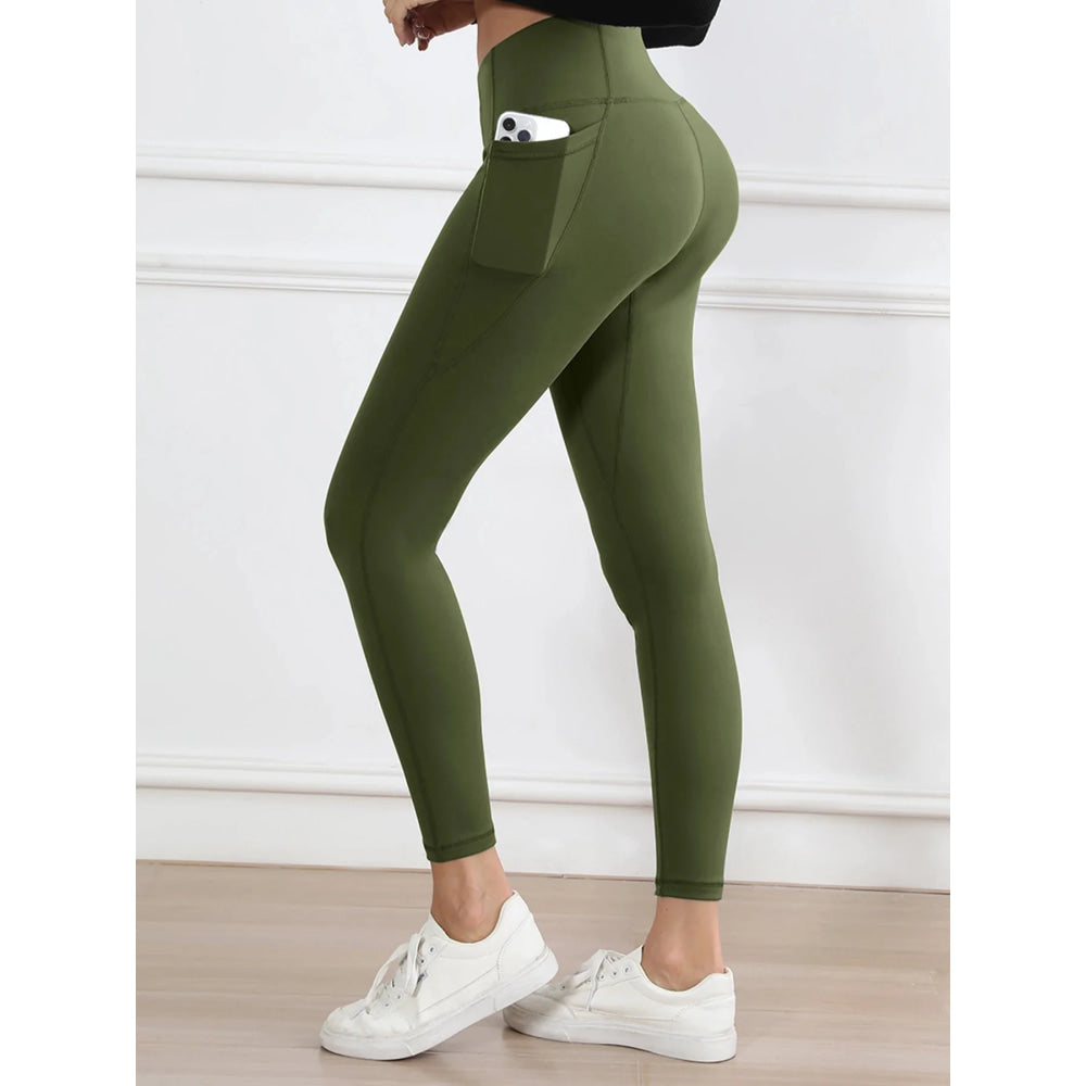 Legging suave mujer deporte pantalón ajustado mantequilla atlética gimnasio pantalones hasta el tobillo - VibraStore