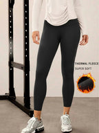 Leggings para correr de invierno para mujer. El diseño de cintura alta proporciona cobertura y comodidad para sesiones de yoga y entrenamiento. - VibraStore