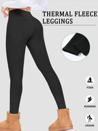 Leggings para correr de invierno para mujer. El diseño de cintura alta proporciona cobertura y comodidad para sesiones de yoga y entrenamiento. - VibraStore