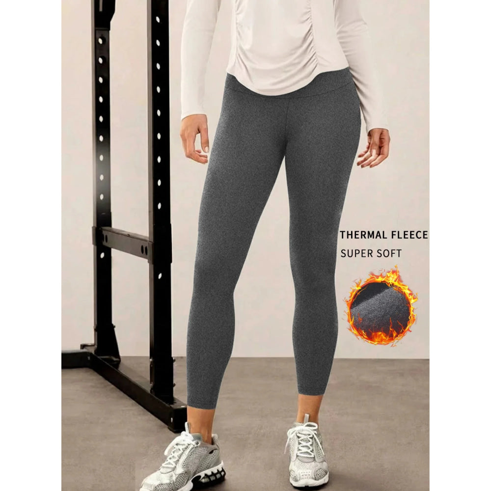Leggings para correr de invierno para mujer. El diseño de cintura alta proporciona cobertura y comodidad para sesiones de yoga y entrenamiento. - VibraStore