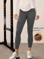 Leggings para correr de invierno para mujer. El diseño de cintura alta proporciona cobertura y comodidad para sesiones de yoga y entrenamiento. - VibraStore