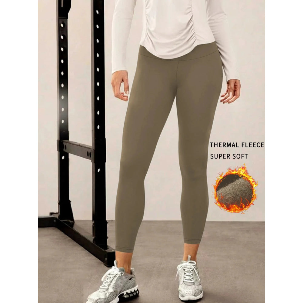 Leggings para correr de invierno para mujer. El diseño de cintura alta proporciona cobertura y comodidad para sesiones de yoga y entrenamiento. - VibraStore