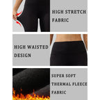 Leggings para correr de invierno para mujer. El diseño de cintura alta proporciona cobertura y comodidad para sesiones de yoga y entrenamiento. - VibraStore
