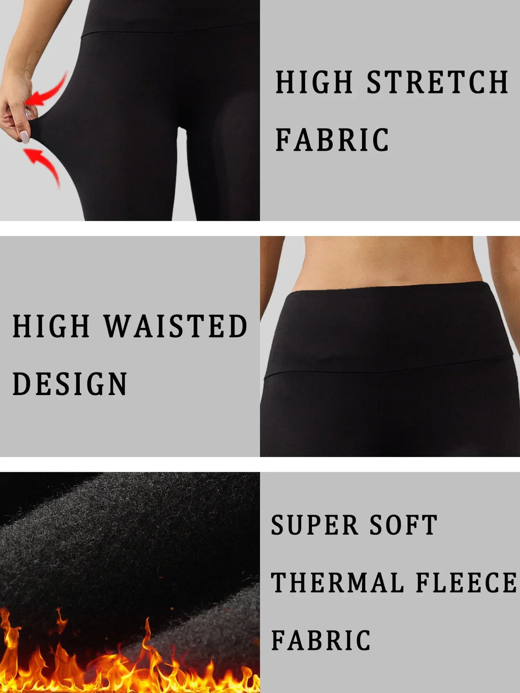 Leggings para correr de invierno para mujer. El diseño de cintura alta proporciona cobertura y comodidad para sesiones de yoga y entrenamiento. - VibraStore