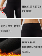 Leggings para correr de invierno para mujer. El diseño de cintura alta proporciona cobertura y comodidad para sesiones de yoga y entrenamiento. - VibraStore