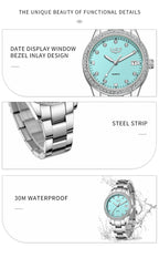LIGE 2025 luxury Women's Watch Luminous Stainless Steel Clock Waterproof Fashion Watch for Women quartz wristwatch Ladies Watch - VibraStore