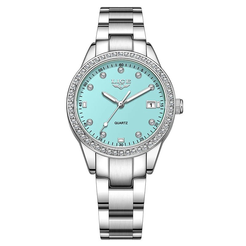 LIGE 2025 luxury Women's Watch Luminous Stainless Steel Clock Waterproof Fashion Watch for Women quartz wristwatch Ladies Watch - VibraStore