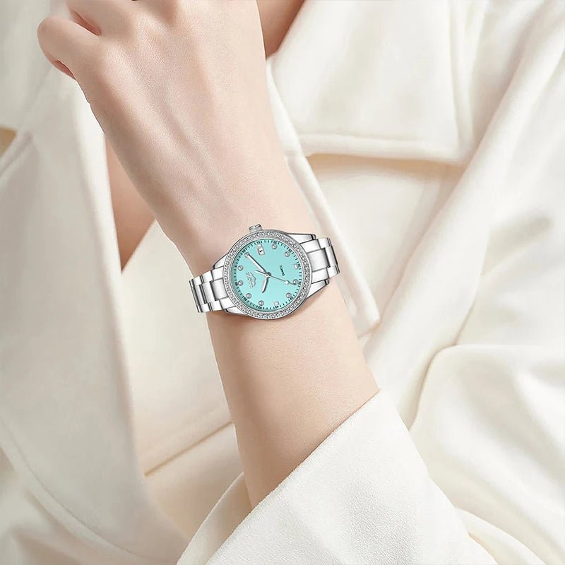 LIGE 2025 luxury Women's Watch Luminous Stainless Steel Clock Waterproof Fashion Watch for Women quartz wristwatch Ladies Watch - VibraStore