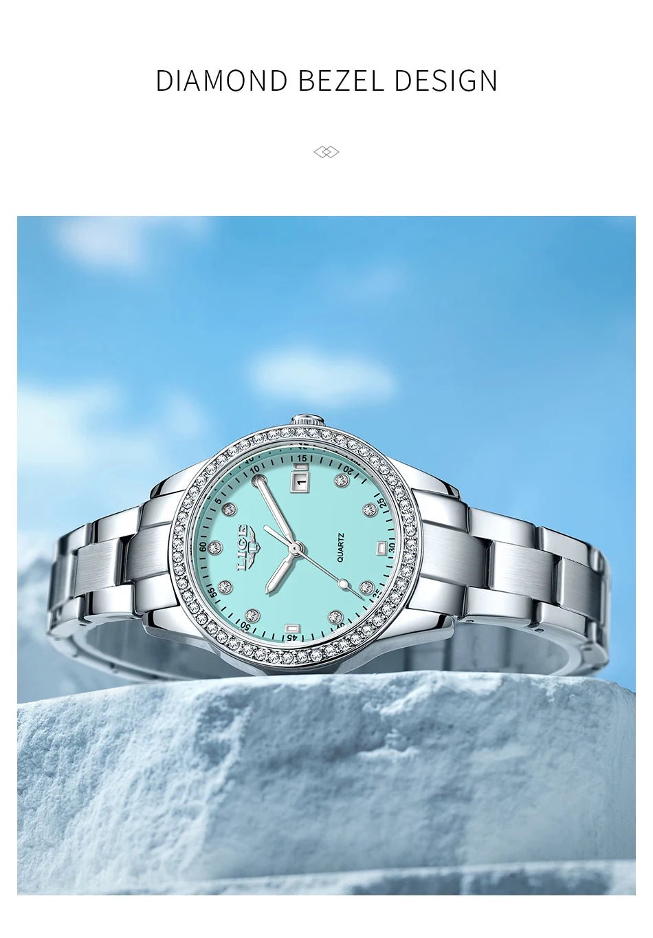 LIGE 2025 luxury Women's Watch Luminous Stainless Steel Clock Waterproof Fashion Watch for Women quartz wristwatch Ladies Watch - VibraStore