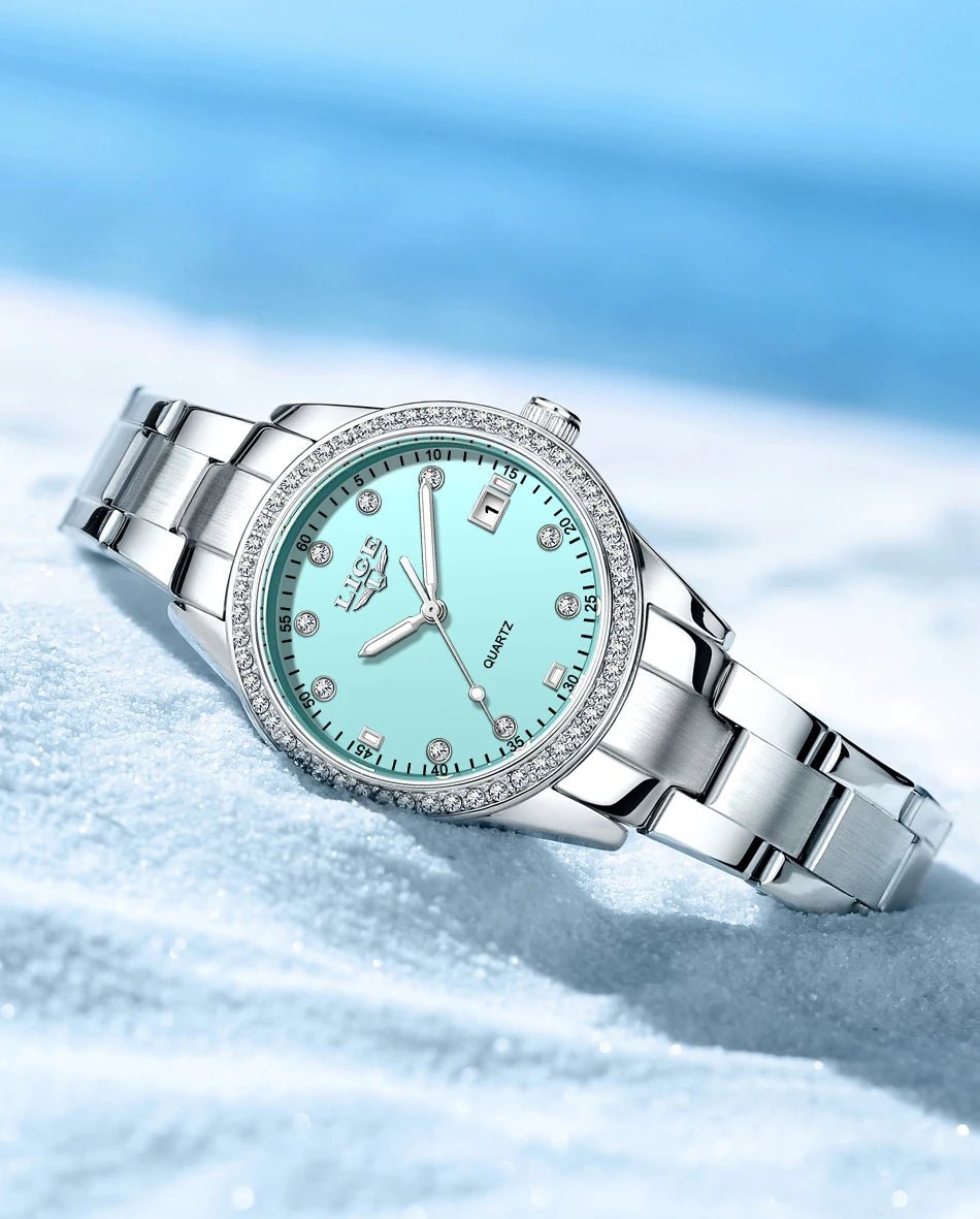 LIGE 2025 luxury Women's Watch Luminous Stainless Steel Clock Waterproof Fashion Watch for Women quartz wristwatch Ladies Watch - VibraStore