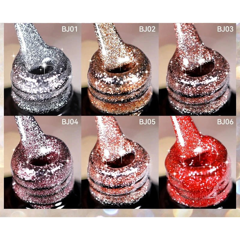 LILYCUTE - esmalte de uñas de Gel magnético Platinum Cat, láminas de rosas brillantes, brillo 3 en 1, Gel UV semipermanente, manicura artística, 7ML - VibraStore