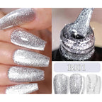 LILYCUTE - esmalte de uñas de Gel magnético Platinum Cat, láminas de rosas brillantes, brillo 3 en 1, Gel UV semipermanente, manicura artística, 7ML - VibraStore