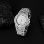 Luxury Diamond - Encrusted Hip Hop Watch Exquisite Fashion Design for Men And Women Casual Party Business Gift - VibraStore