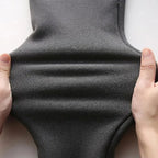 Mallas térmicas para mujer, pantalones cálidos sencillos de cintura alta para invierno, mallas cómodas de terciopelo de otoño con elasticidad negra a la moda - VibraStore