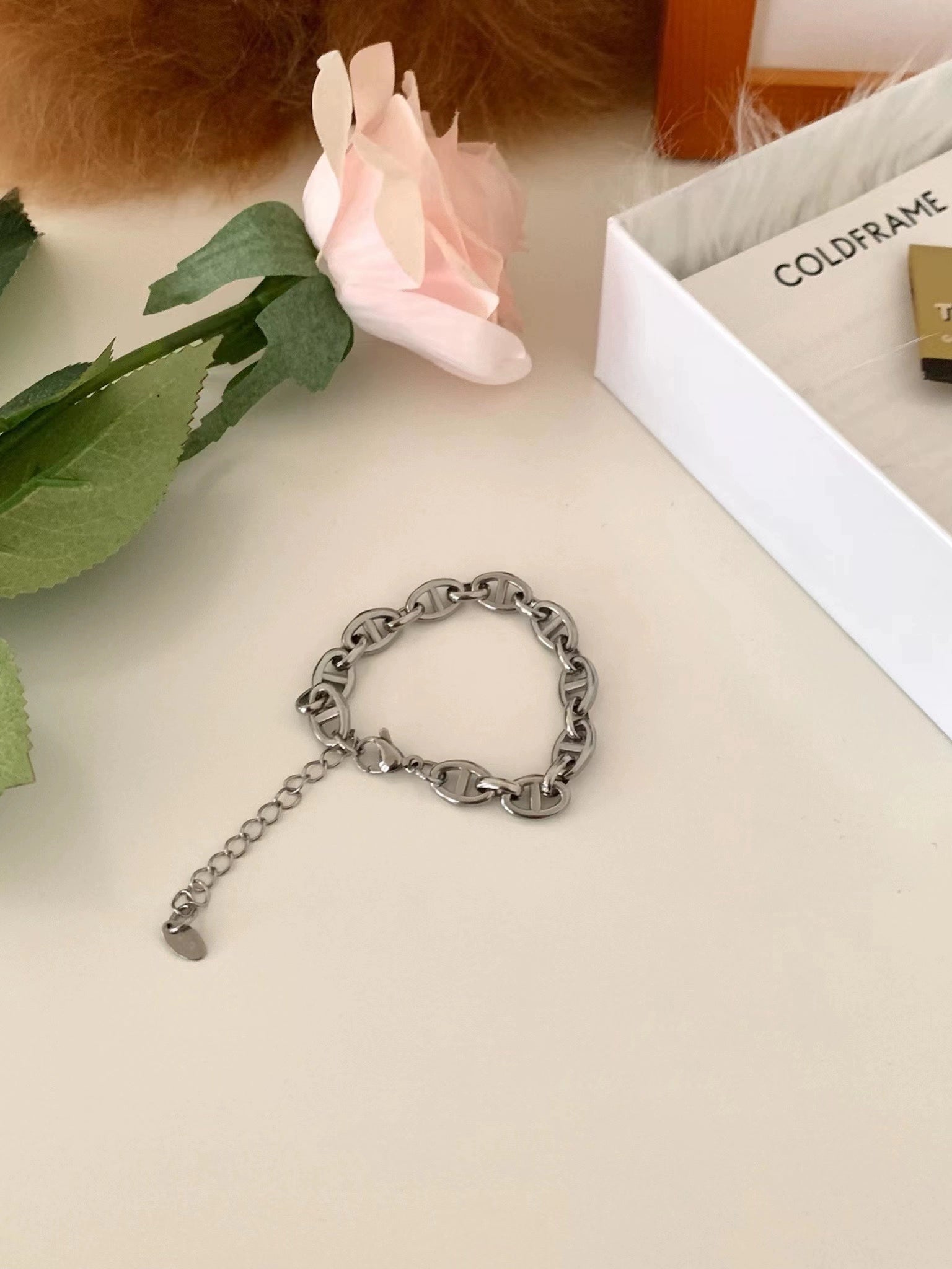 Mao Er South Korea Dongdaemun New Fashion Classy Pig Nose Titanium Steel 18K Gold Plating Niche Style All - Match Bracelet Female - VibraStore