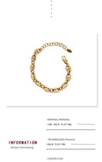 Mao Er South Korea Dongdaemun New Fashion Classy Pig Nose Titanium Steel 18K Gold Plating Niche Style All - Match Bracelet Female - VibraStore