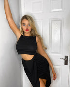 Medium Length Irregular Vest Dress - VibraStore