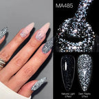 MEET ACROSS 7ml serie roja brillo reflectante esmalte de uñas en Gel serie Otoño e Invierno semipermanente UV DIY Nail Art para manic - VibraStore