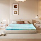 Memory Foam Mattress Topper With Cooling Gel, Pressure Relief & Breathable Comfort Bed Topper - VibraStore