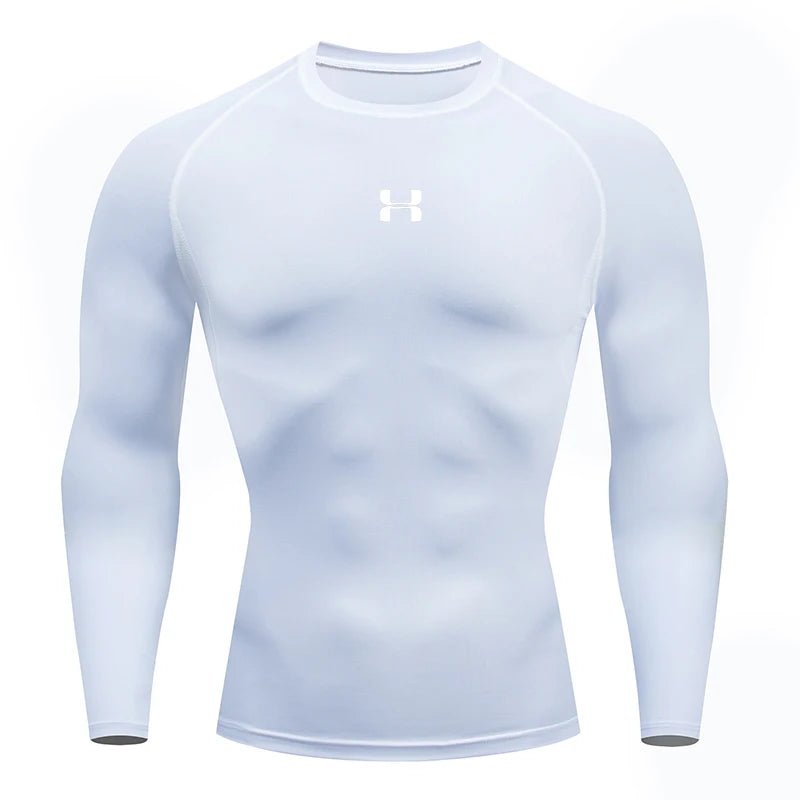 Men Running Compression T-shirt Long sleeves Sport Tees Gym Fitness Sweatshirt Male Jogging Tracksuit Homme Athletic Shirt Tops - VibraStore
