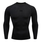 Men Running Compression T-shirt Long sleeves Sport Tees Gym Fitness Sweatshirt Male Jogging Tracksuit Homme Athletic Shirt Tops - VibraStore