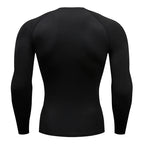 Men Running Compression T-shirt Long sleeves Sport Tees Gym Fitness Sweatshirt Male Jogging Tracksuit Homme Athletic Shirt Tops - VibraStore