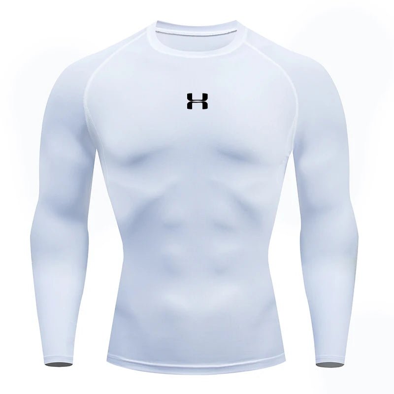 Men Running Compression T-shirt Long sleeves Sport Tees Gym Fitness Sweatshirt Male Jogging Tracksuit Homme Athletic Shirt Tops - VibraStore