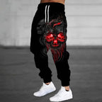 Men Sweatpants Fashion 3D Skull Printed Sweatpants Men Loose Casual Pocket Drawstring Sweatpants Winter Thick Warm Sweatpants - VibraStore