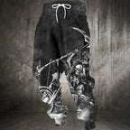 Men Sweatpants Fashion 3D Skull Printed Sweatpants Men Loose Casual Pocket Drawstring Sweatpants Winter Thick Warm Sweatpants - VibraStore