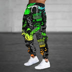 Men Sweatpants Fashion 3D Skull Printed Sweatpants Men Loose Casual Pocket Drawstring Sweatpants Winter Thick Warm Sweatpants - VibraStore