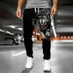 Men Sweatpants Fashion 3D Skull Printed Sweatpants Men Loose Casual Pocket Drawstring Sweatpants Winter Thick Warm Sweatpants - VibraStore