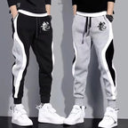 Men's Dragon Print Casual Sweatpants 2025 Fashion Outdoor Daily Sports Fitting Jogging Patchwork Running Training Thin Pants - VibraStore
