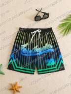 Men's Los Angeles Print Beach Shorts Casual Unisex Gym Fitness Men's Trousers Summer Women Shorts Sport Beach Shorts - VibraStore