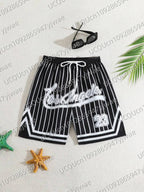 Men's Los Angeles Print Beach Shorts Casual Unisex Gym Fitness Men's Trousers Summer Women Shorts Sport Beach Shorts - VibraStore